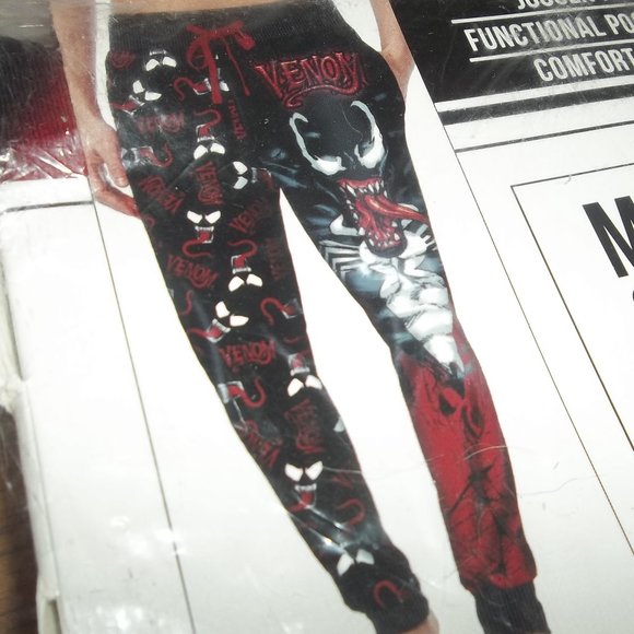 VENOM MARVEL MENS PJ PANTS NEW SEALED - Picture 1 of 5